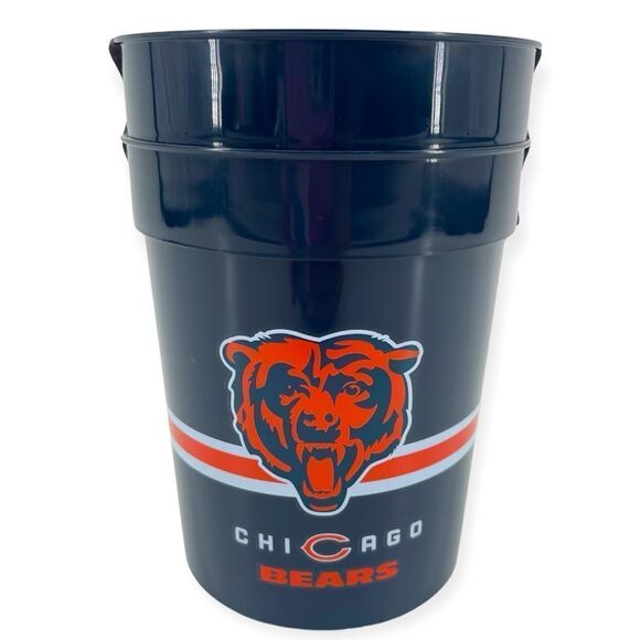 NFL Chicago Bears Logo Team Spirit 2-Pack Navy Plastic Drinking Cups 25 fl oz - Picture 7 of 7